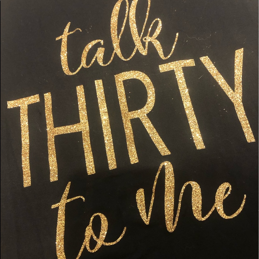 3-0 Tank Thirty Thirtieth 30th Birthday XS Black Gold